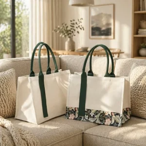 Strong Handle Reusable Eco friendly Luxury Canvas Shopping Bag Large Capacity Canvas Tote Bag Custom Bags With logo