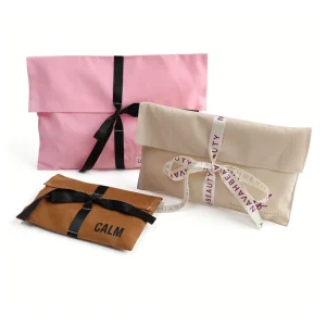 Suede Velvet Hair Extension Wig Envelope Packaging Bag Custom Logo Printed Clothes Shoe Flannel Dust Storage Bag