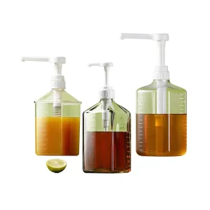 Sugar Dispenser Bottle Large Capacity Plastic Glass Squeeze Bottle Thickened Body Double Sided Scale Metered