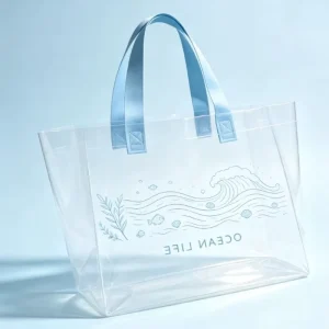 Super Big Size Plastic Shopping Hand Bag Heavy Load Waterproof Plastic Tote Bag