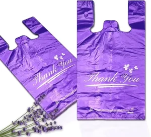 Supermarket Plastic clear Bag Vest Handles Bags Singlet T Shirt Shopping Plastic Bags with Own logo