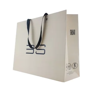 Supermarket Retail Luxury Custom Logo Matte Paperboard Bags for Jewelry Gift Packaging
