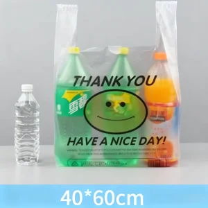 Supermarket Shopping Plastic T-Shirt Bags for Retail Household Grocery Use