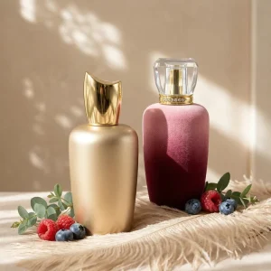 Supplier 100ml Velvet Cylinder Custom Design Crimp Magnetic Cap Premium Refillable Spray Empty Glass Perfume Bottle