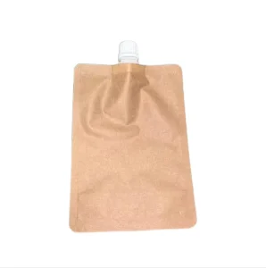 Sustainable Eco Compostable Spout Kraft Paper PBAT Biodegradable Doypack Food Beverage Packaging Drink Pouches Bags for Liquid