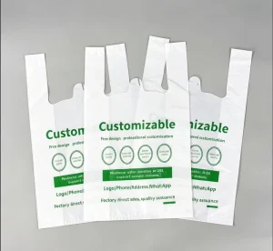 T-Shirt Custom PE Gravure Printed Reusable Supermarket Grocery Plastic Shopping Bag