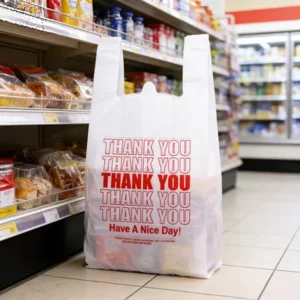 T shirt Bag with Vest Handle Grocery Fruit Vegetable Packing Supermarket Shopping Plastic Bags Thick Plastic