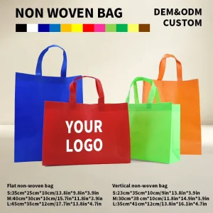 Takeaway Food Nonwoven Bag Reusable Nonwoven Bag for Pizza Hamburger Shop Pack Custom Logo Bulk Supply