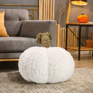 Test Report Support Chunky Yarn Cozy Halloween Decorative Cute 3D Pumpkin Shaped Cushion Plush Pillow for Home & Hotel Use