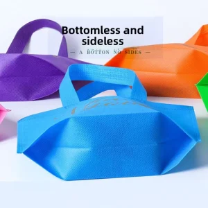 Thank You Colorful Non Woven Tote Shopping Bags Eco Friendly Single Sided Printing Customizable Gift Wrapping & Candy Bags