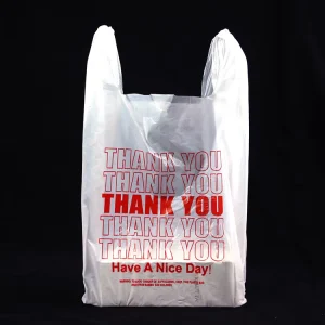 Thank You Customized Bags Printed Plastic Bags T Shirt Bag Shopping Carry Out Bag for Food Packing Custom Plastic Bags