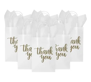 Thank You Gift White Kraft Custom With Your Own Logo Shopping Gift Paper Bags