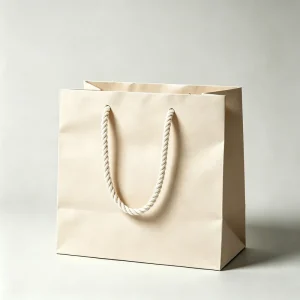 Thick Matte Natural Kraft White Twisted Cotton Rope Handle Eco-Friendly Biodegradable Reusable Custom Logo Paper Bag Offset