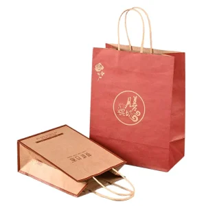 Thickened Paper Bag Kraft Paper Bag Handbag for Coffee Milk Tea Hot Drink