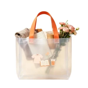 Thickened Plastic Waterproof Tote Bag Outdoor Shopping Carry Bag