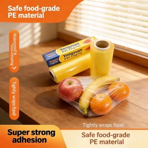 Thin Plastic Wrap Super clear Plastic Casting Waterproof Keeping Fresh Food Grade PVC Cling Film