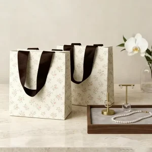 TongKun Paper Shopping Bag with Cotton Rope Handles Custom Size & Logo for Clothing Gift Packaging