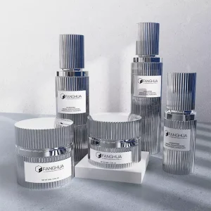 Top Sales Cosmetic Bottle Empty Serum Bottle Jars for Cream Glass Bottle Sets Cosmetic Containers with Plastic Lid