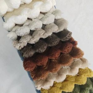 Tortoise Shell Velvet Abrasion Resistant 100% Polyester Knitted Plush Fabric 450 GSM Very Heavyweight Sofa Covers Garments
