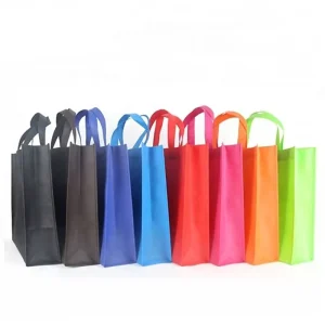 Tote Bags Custom Printed Recyclable Fabric Non Woven Shopping Bags With Logo