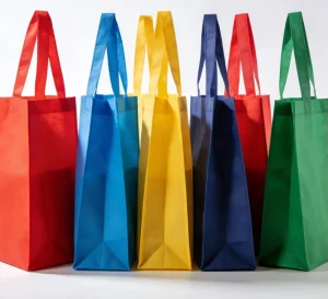 Tote Bags Custom Printed Recyclable Fabric Non Woven Shopping Bags with logo