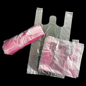 Tote Carrier Packaging Plastic Shopping Bags Custom HDPE LDPE T shirt Vest for Supermarket Grocery