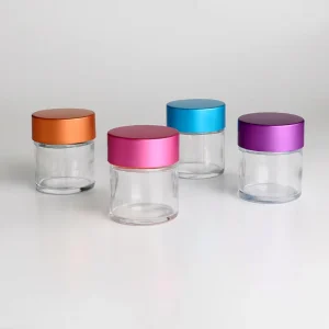 Transparent CR Glass Jar with Child Proof Plastic Lid 500ml Capacity for Safe Packaging