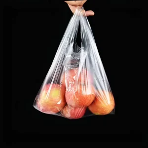 Transparent Disposable Plastic Shopping Bags Moisture Proof Vest Handle for Supermarkets Convenience Stores Exhibitions
