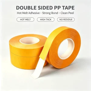 Transparent Double Sided PP Tape Strong Stick Lightweight Adhesive for Label Mounting Printing Industry and Daily Packaging Use