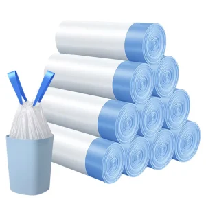 Transparent Drawstring Plastic Garbage Bag Roll Custom Logo Trash Bag Garbage Bag Trash Plastic Garbage Bag