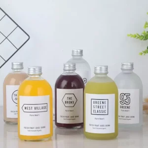 Transparent Empty Juice Beverage 150ml 350ml 500ml PET Bottles With Cap