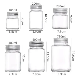 Transparent Glass Food-grade Sealed Bird Nest Honey Storage Jars