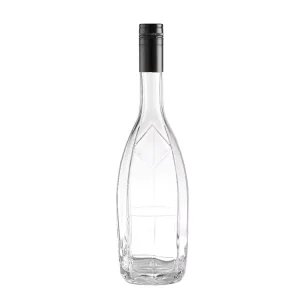 Transparent Glass Wine Bottles with Long Necks and Mouths 500ml 550ml 750ml Customizable Capacities for Whisky and Vodka