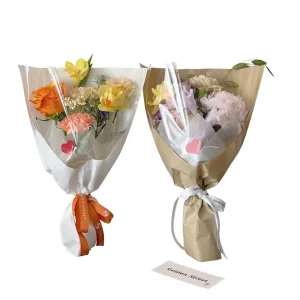 Transparent OPP Bag for Flowers Roses Packaging Waterproof Triangle Multiple Bags Custom Orders Accepted