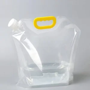 Transparent PP Reusable Durable Liquid Juice Bag 100ml 150ml 200ml 300ml Flexiloop Handle Beverage Pouch Drink Packaging