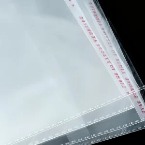 Transparent Self Adhesive Recyclable Jewelry Packaging Long Strip OPP Bag with Gravure Printing BOPP Plastic