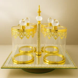 Transparent Thickened Glass Storage Jars with Sealed Metal Alloy Top Lid for Candy Rice Food Storage and Display