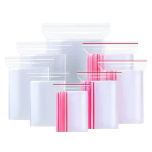 Transparent ZipLock Small Bags Waterproof Plastic Poly Bags for Chewing Gum Sushi Milk Reclosable