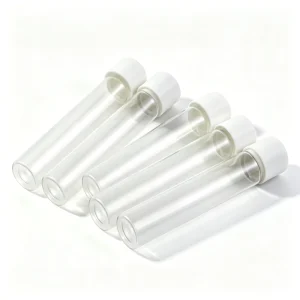 Tubes Glass Tube Glass Bottle with Plastic CRC Screw Cap Lid Child Resistant Proof Clear Transparent Vial Silk Screen Printing