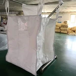 U Shaped FIBC Top Filling Spout Flat Bottom Reinforced Seam for Mineral Bulk Ocean Shipment