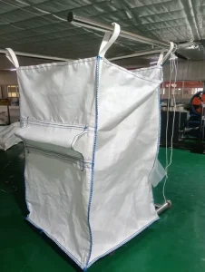 U Shaped FIBC With Integrated Forklift Loops Convenient Mechanical Lifting for Warehouse Pallet Handling