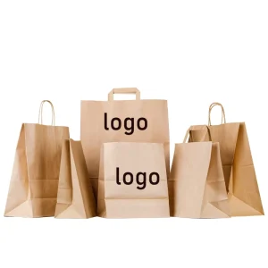 Ultra Wide Large Paper Gift Bags with Handles for Takeout, Shopping, Food Packing, Brown Paper Grocery Sacks