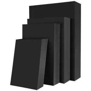 Uncoated 350gsm Double Sided A1 A2 120gsm 250gsm Black Digital Printing Paperboard Custom Black Cardboard Sheets