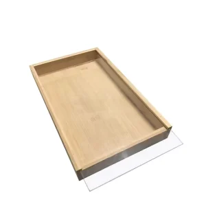 Unfinished Shallow Wood Box Bamboo Display Box with Clear Sliding Lid Bamboo Wood Gift Boxes for Products Packaging Presentation
