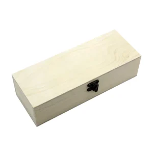 Unfinished Wooden Packaging Box Custom Size Flip Lid Painting Bamboo Wood Gift Storage Box