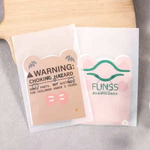 UniOne Custom Printed Plastic Bags Flat Open Top Frosted Small CPE Pouches Phone Accessory Cloth Sock Packaging Bags with LOGO
