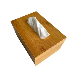Varnishing Gift Tissue Paper Household Storage Holder Wooden Bamboo Box