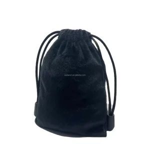 Velvet Dust Bags Drawstrings Foil Logo Velvet Bag With Logo Printing Velvet Drawstring Bag
