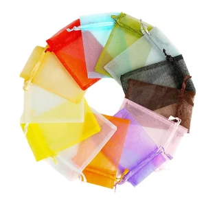 Velvet Storage Organza Bags with Security Feature Hot Stamping Custom Logo for Gift Organization
