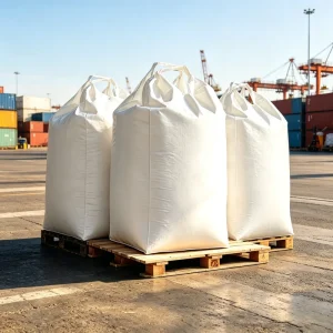 Ventilated Circular FIBC with 2 Loops PP Plastic Big Packing Bag 2200lbs to 4400lbs Single Lift Capacity